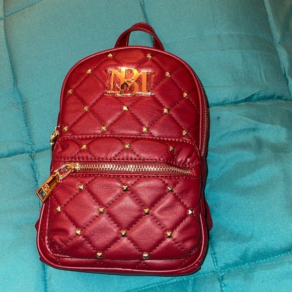 Badgley Mischka Handbags - Badgley Mischka Maroon Mini Backpack NWT